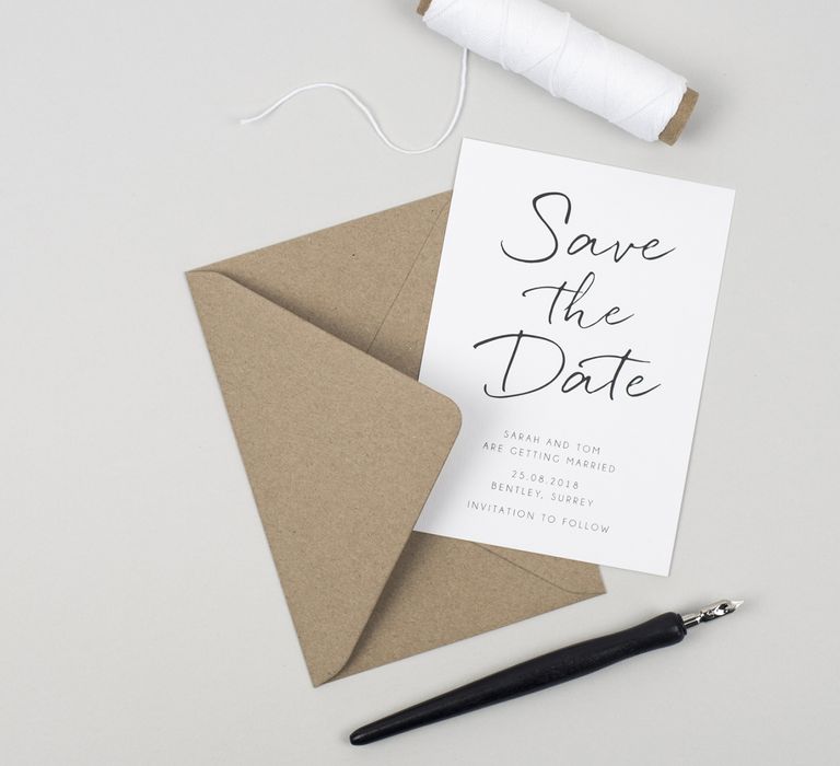 Pear Paper Co. Hand Drawn Simple Save The Date