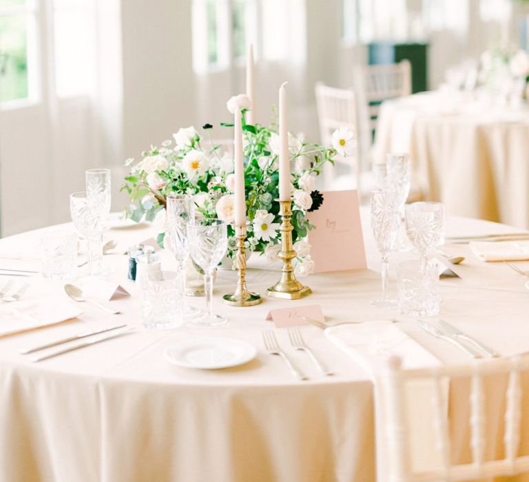 socially distanced wedding tables at Deer Park Country House