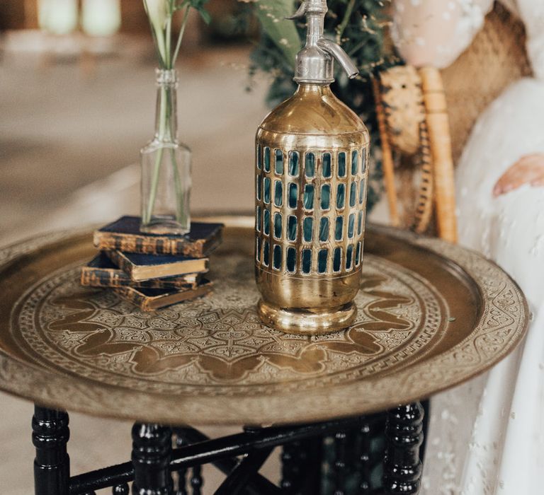 Moroccan Wedding Decor | Geometric Wedding Decor &amp; Styling by Locate to Create at The Cherry Barn | Rebecca Carpenter Photography