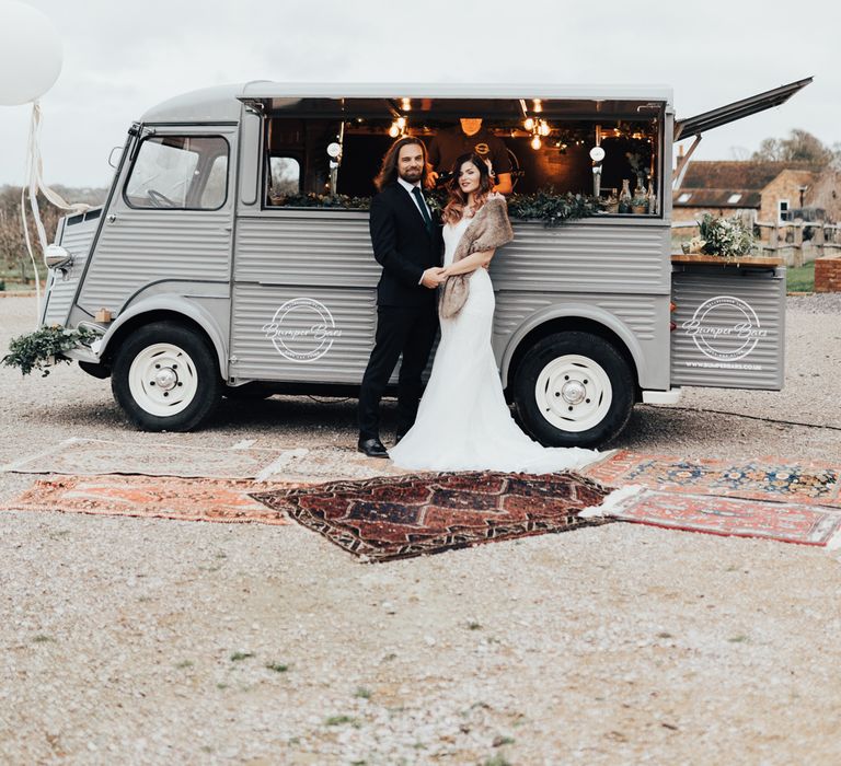 Street Bar Truck | Geometric Wedding Decor &amp; Styling by Locate to Create at The Cherry Barn | Rebecca Carpenter Photography