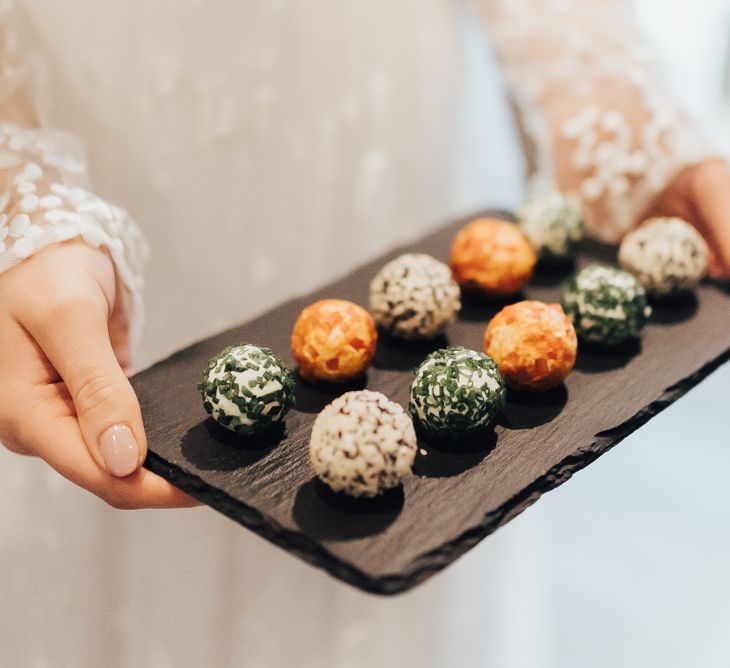 Food Platter | Geometric Wedding Decor &amp; Styling by Locate to Create at The Cherry Barn | Rebecca Carpenter Photography