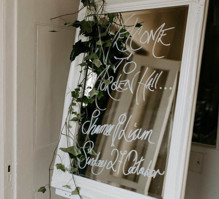 Mirrored wedding signs