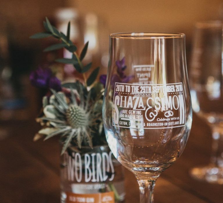 Personalised Wedding Glass