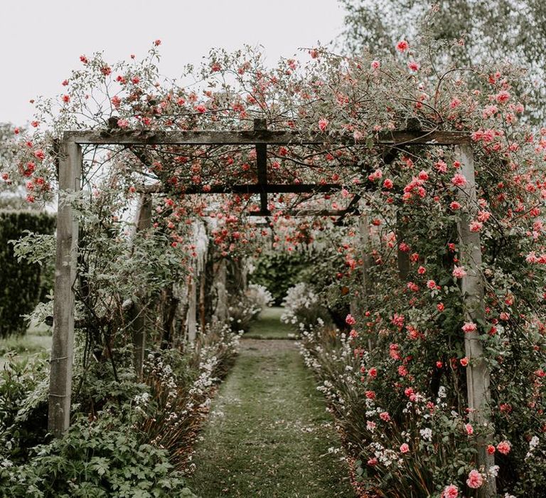 Flower arch at Irish micro wedding