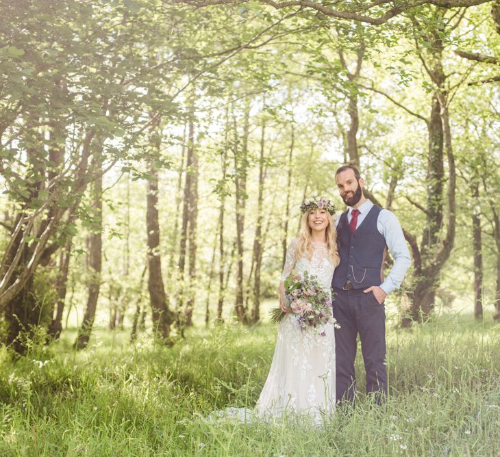 Sugar Loaf Barn Wedding // Pale Grey Off The Shoulder Bridesmaids Dresses Rewritten // Groom In Harris Tweed // Hog Roast Evening Buffet // Eleanor Jane Photography