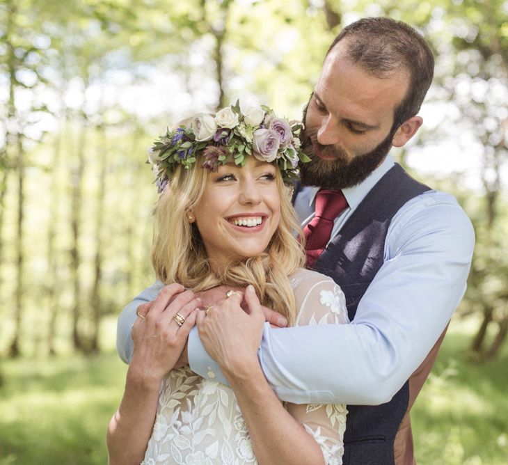 Sugar Loaf Barn Wedding // Pale Grey Off The Shoulder Bridesmaids Dresses Rewritten // Groom In Harris Tweed // Hog Roast Evening Buffet // Eleanor Jane Photography