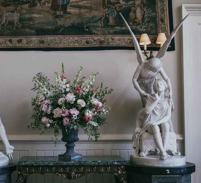 Pink and White Wedding Flower Arrangement