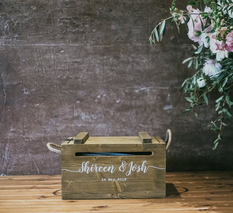 Personalised Wooden Wedding Card Box