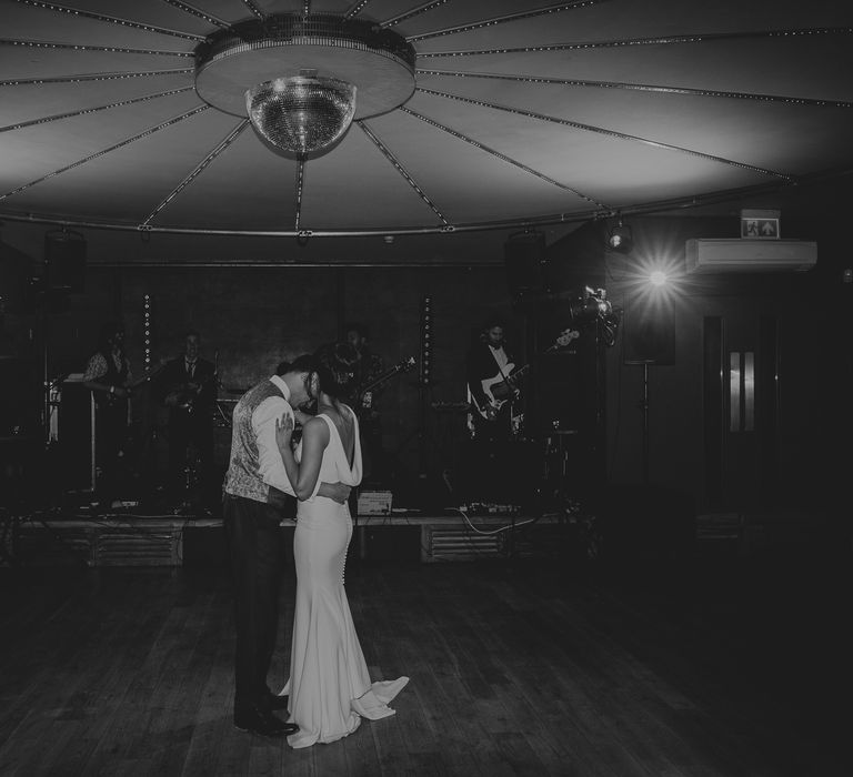 Bride and Groom First Dance at Elmore Court Wedding Venue