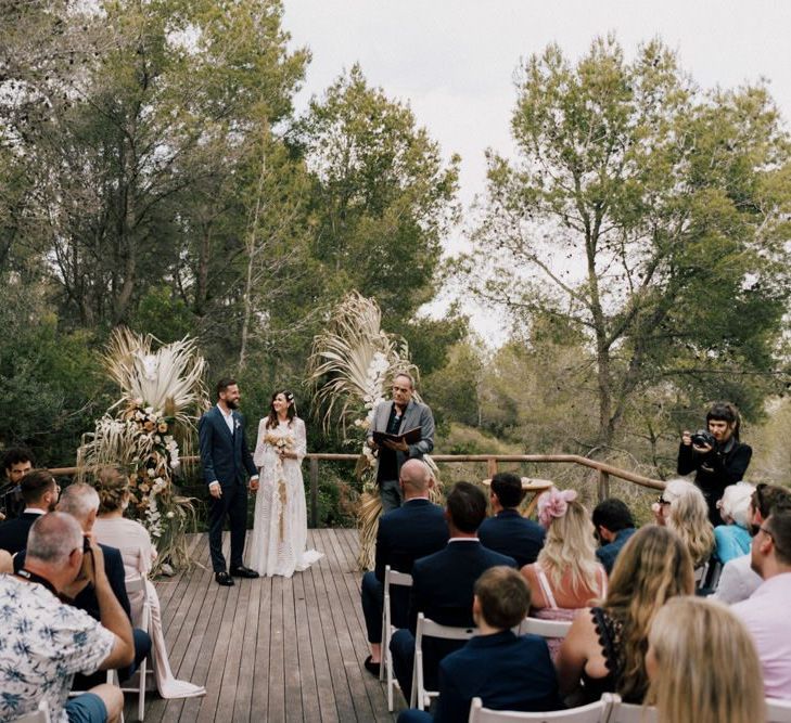 Outdoor Barcelona Wedding Ceremony at  Almiral de la Font Manor House