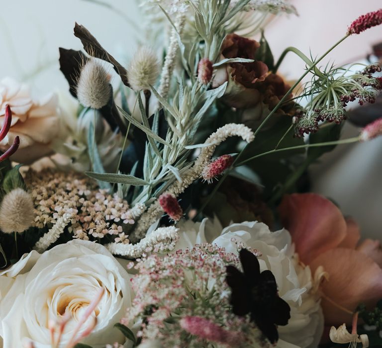 Neutral Wild Wedding Flower Bouquet