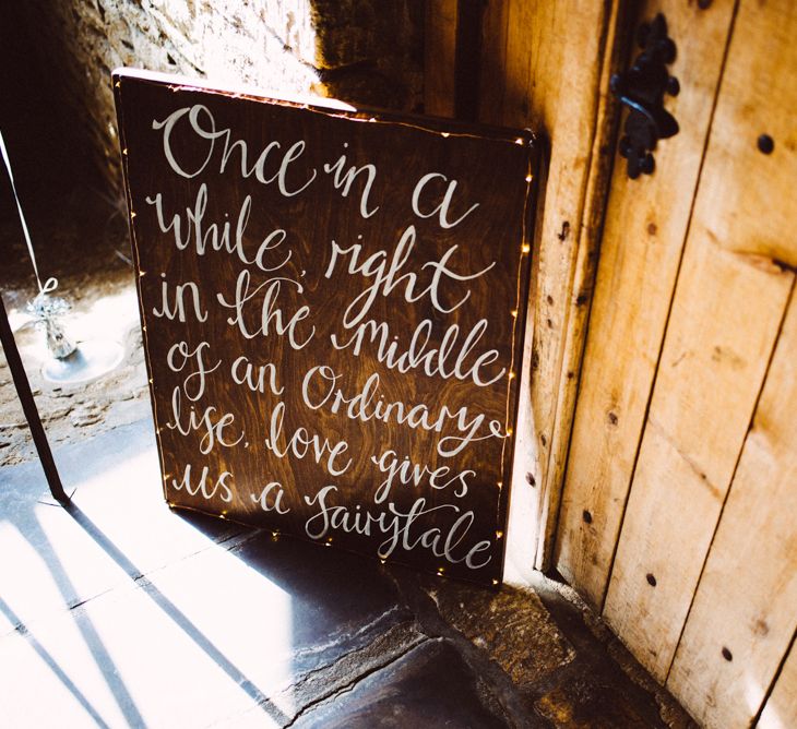 Welcome Sign For Wedding // Image By Ed Godden Photography