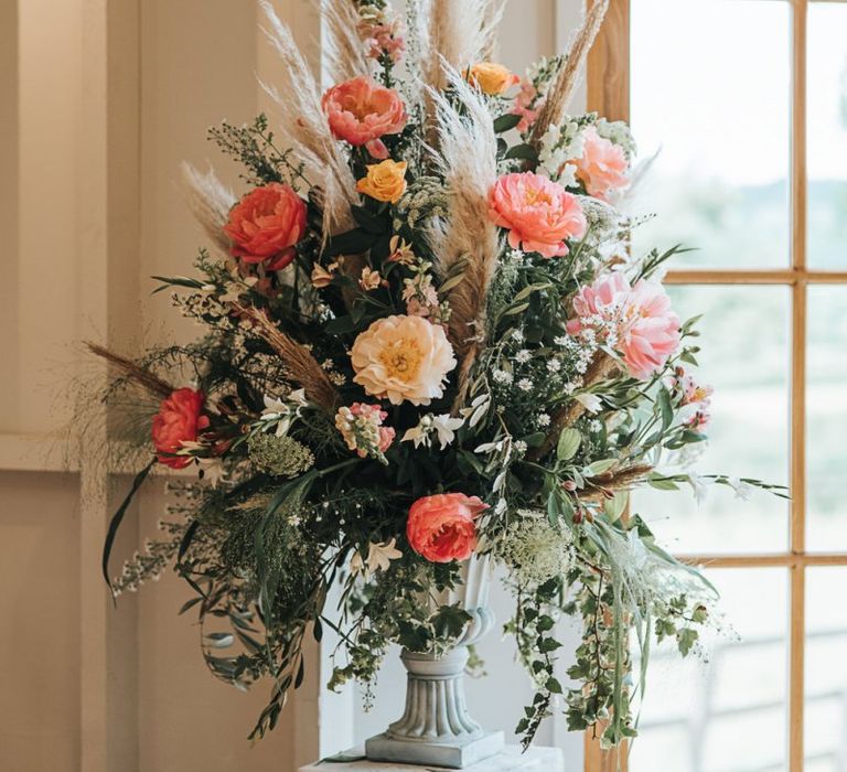 Wedding Flowers With Pops of Colour