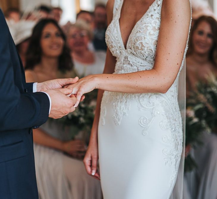 Bride and Groom Exchange Rings