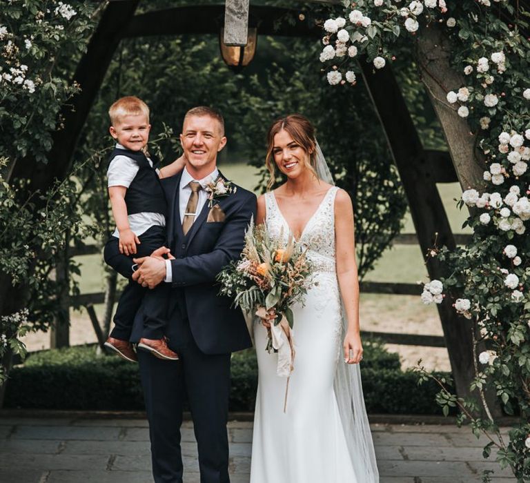 Bride and Groom With Their Son