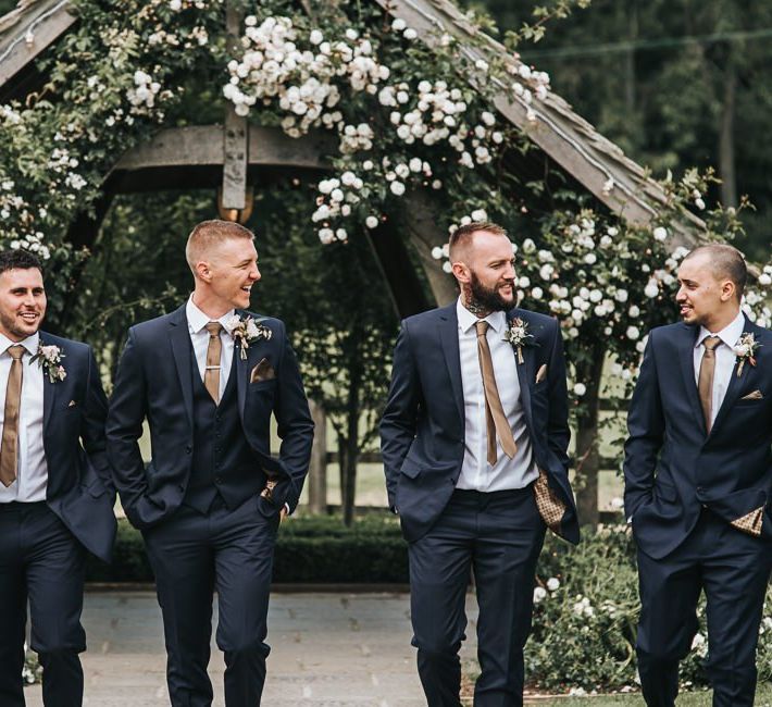 Groom and Groomsmen For Rustic Wedding