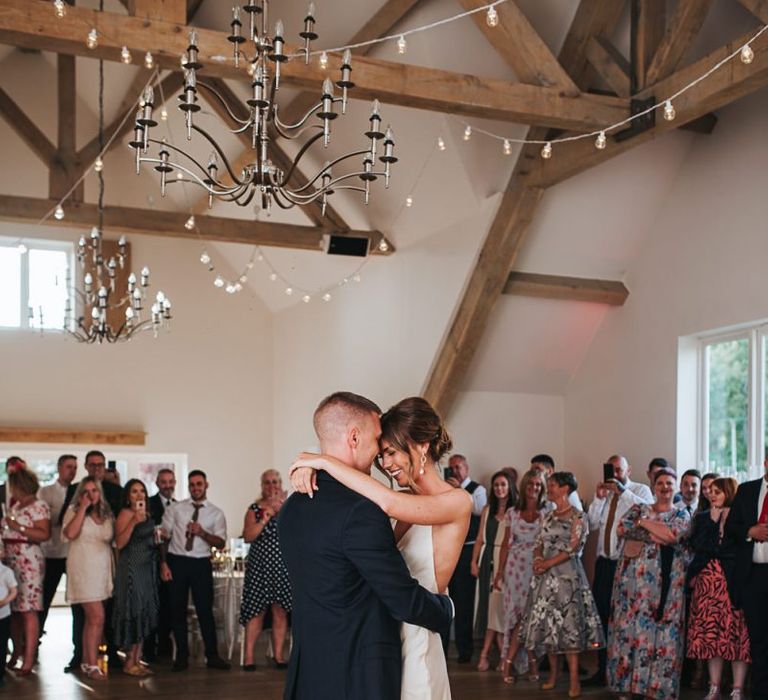 Bride and Groom First Dance Followed By Confetti Cannons