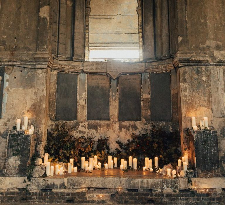 Asylum Chapel Decorated with Candles