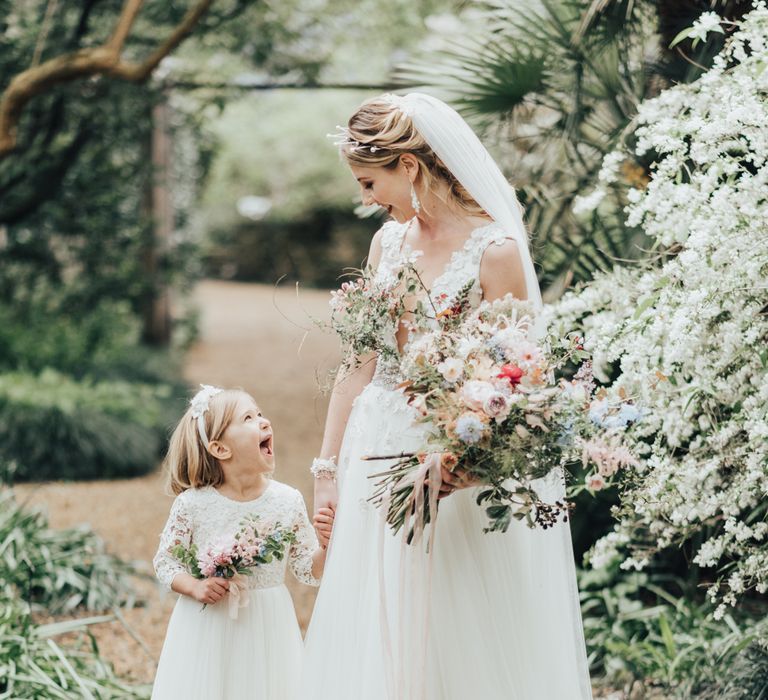 Disney Princess Bride Sleeping Beauty Inspired Wedding With Opulent Florals And Bride In Blush Pink With Images From Rebecca Carpenter Photography