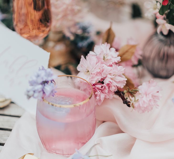 Romantic Table Scape Pink &amp; Rose Gold // Disney Princess Bride Sleeping Beauty Inspired Wedding With Opulent Florals And Bride In Blush Pink With Images From Rebecca Carpenter Photography