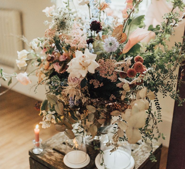 Wedding Decor Ideas // Disney Princess Bride Sleeping Beauty Inspired Wedding With Opulent Florals And Bride In Blush Pink With Images From Rebecca Carpenter Photography