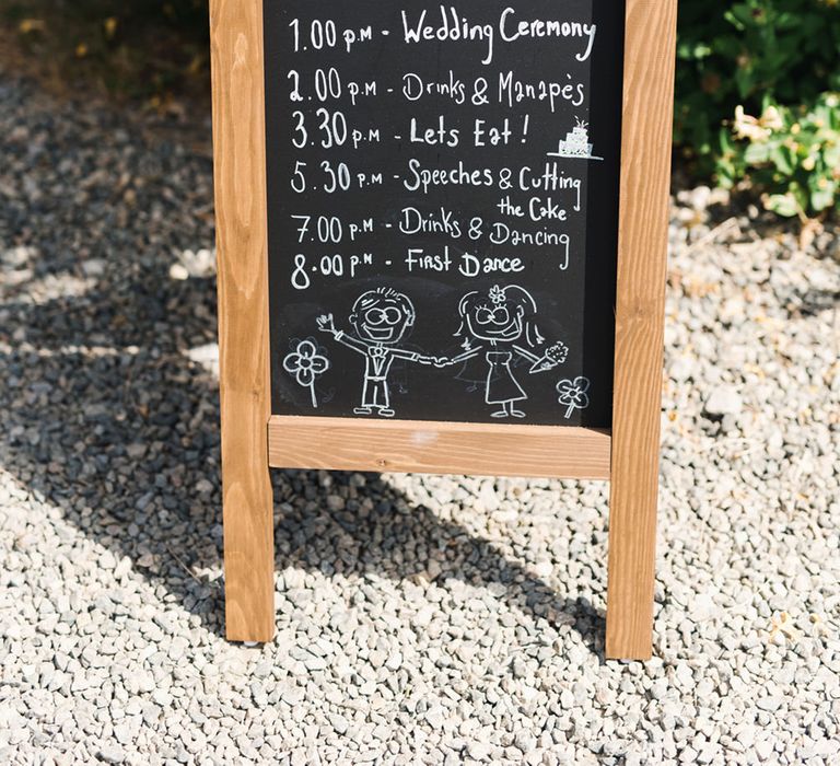 Chalkboard Easel Wedding Sign