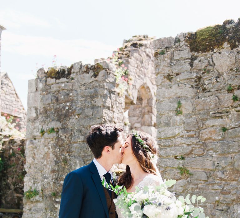 White Rose And Foliage Wedding Bouquet