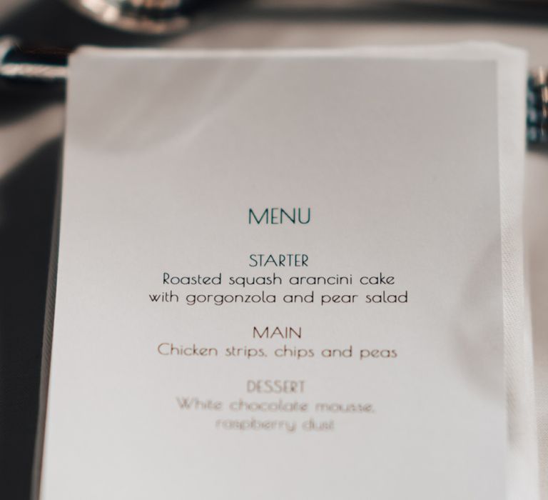 Mono Menu Card