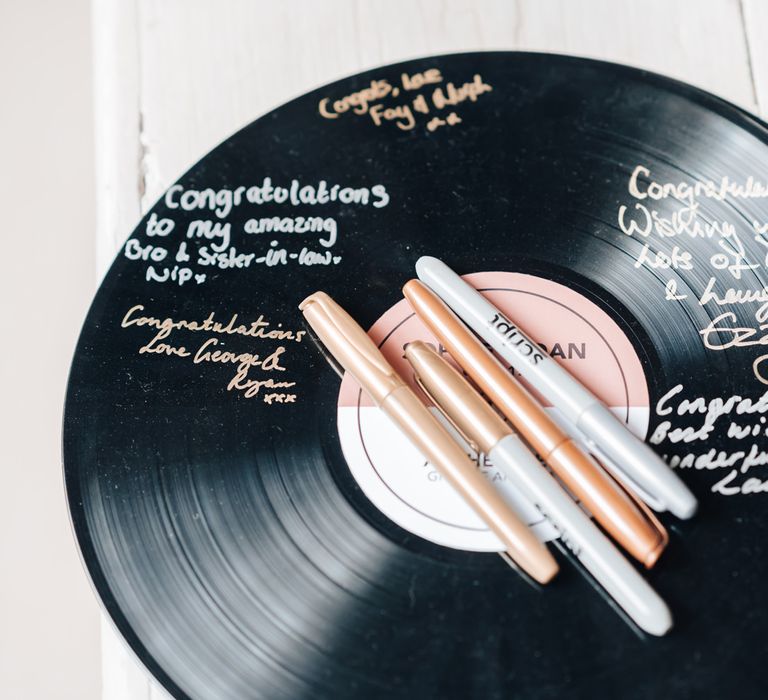 Vinyl Wedding Guest Book