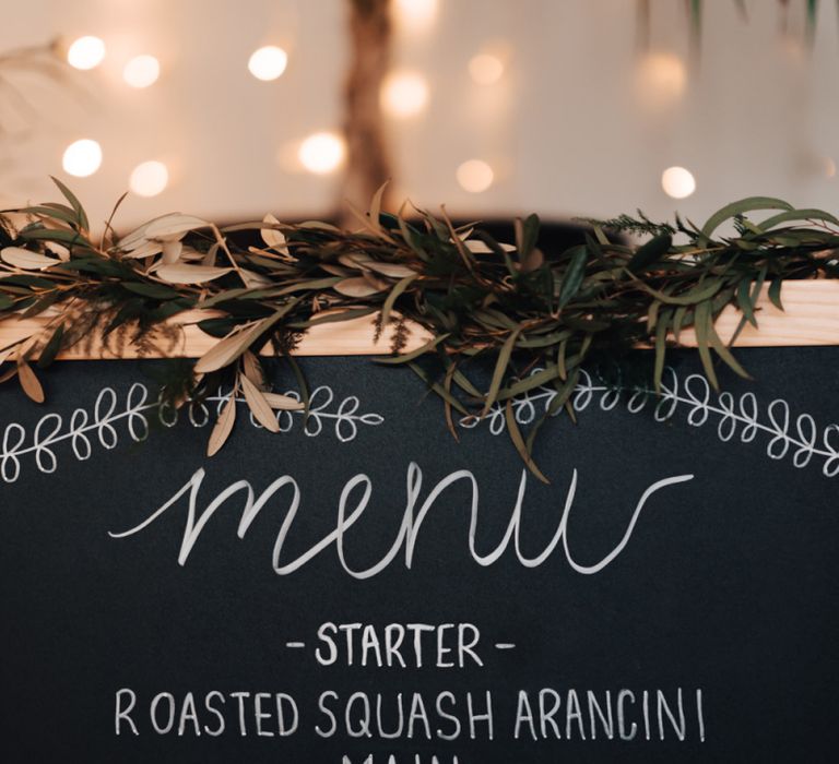 Chalkboard Menu Sign