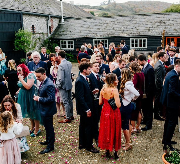 Colourful Alternative Winter Wedding at Upwaltham Barns, Sussex | Epic Love Story Photography