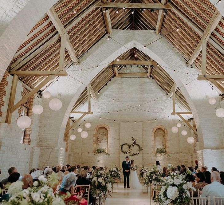 Tithe Barn Petersfield wedding ceremony