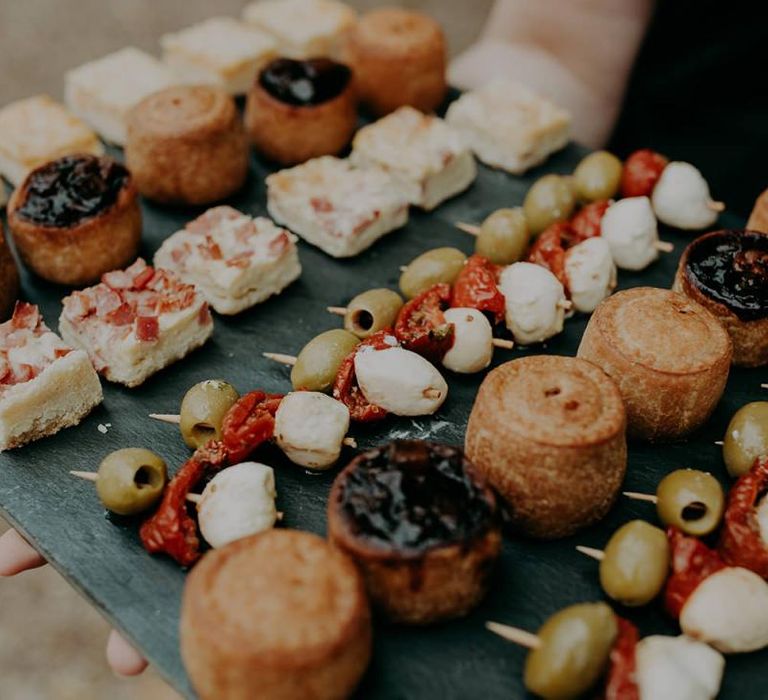 Wedding food for guests at Tithe Barn Petersfield