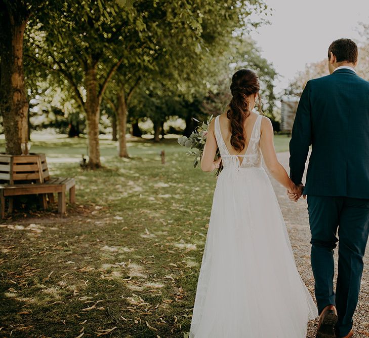 Low back lace detail Willowby by Watters wedding dress