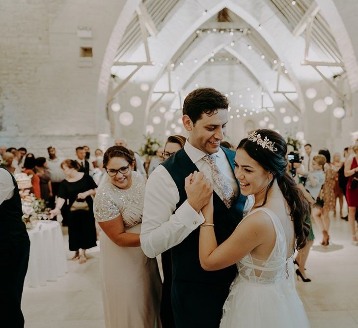 Bride and groom first dance