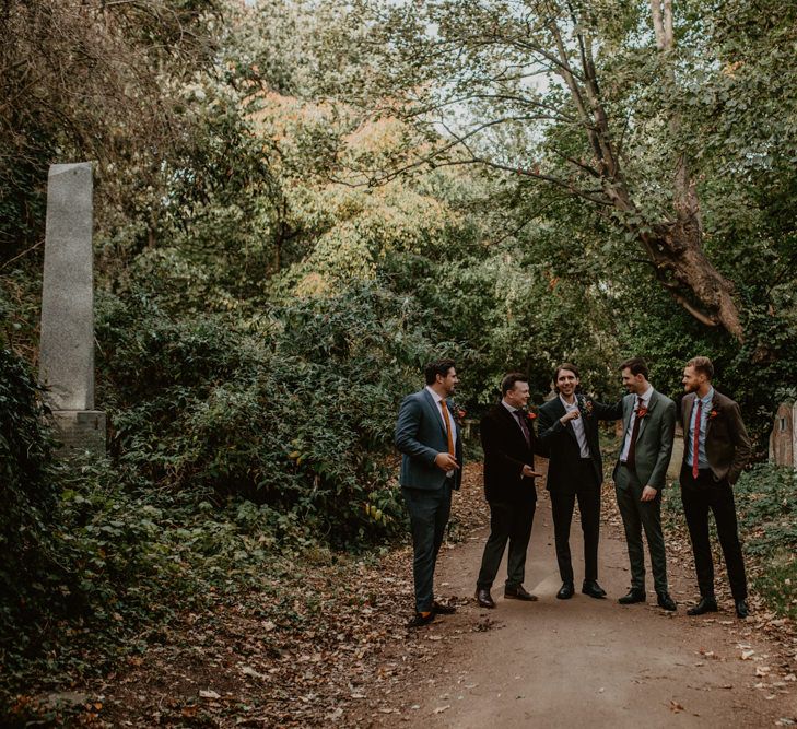 Groomsmen Portrait in Cemetery