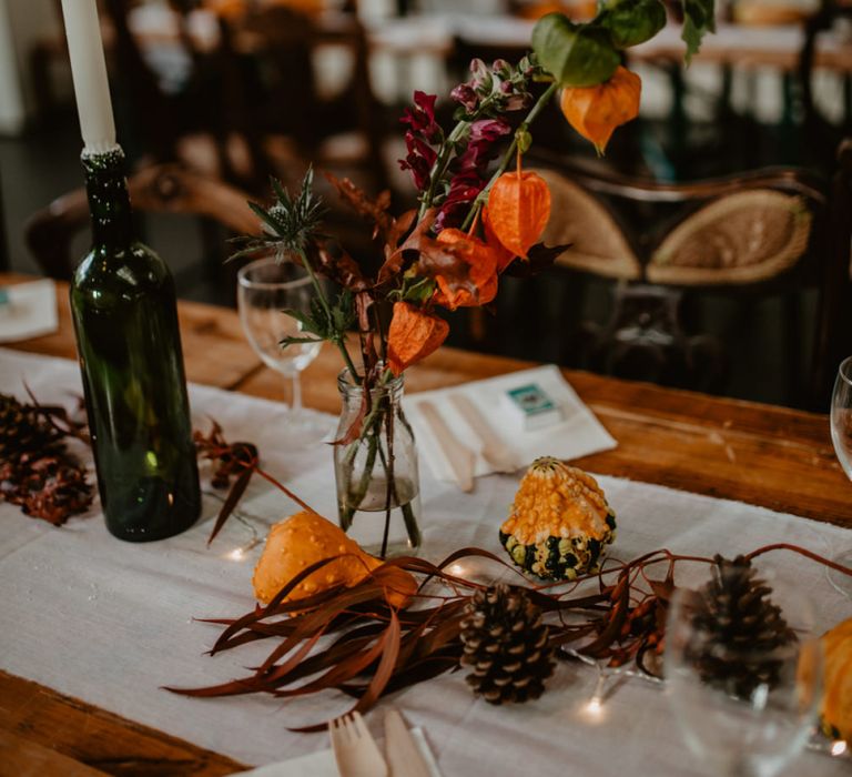 Orange Wedding Flower Centrepiece