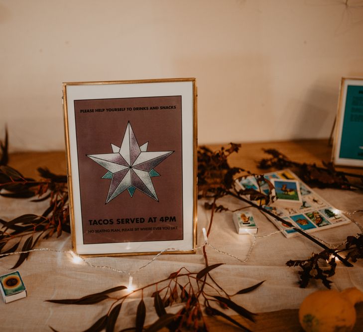 Taco Wedding Reception Sign