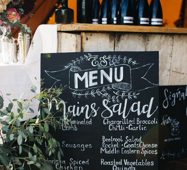 Chalkboard Menu Sign