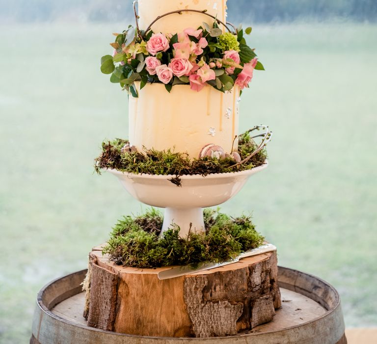 Buttercream Wedding Cake // Sperry Tent Wedding With Romantic Meadow Inspired Styling