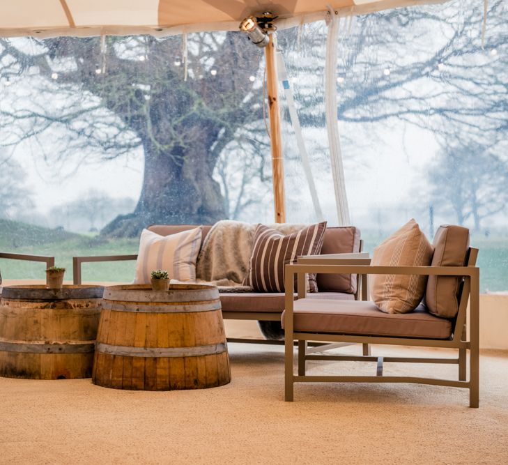 Seating Area For Sperry Tent Wedding With Romantic Meadow Inspired Styling