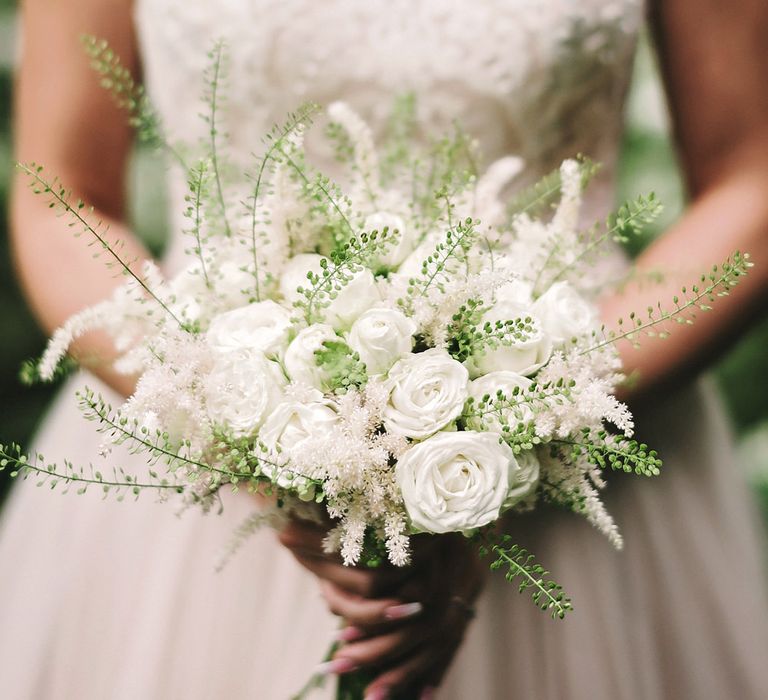 Bridal Bouquet | Pure &amp; Simple White &amp; Green Spring Wedding Inspiration by Forever Blossom | Spring Wedding Colours for 2019 | Matthew Bishop Photography