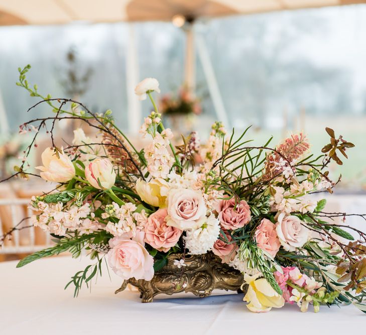 Soft &amp; Muted Floral Arrangement | Spring Wedding Colours for 2019 | PapaKata Spring Open Weekend | Dominic Wright Photography