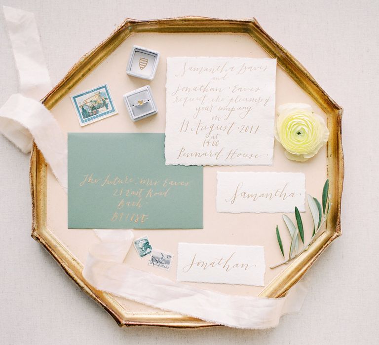 Elegant Wedding Stationery Suite | Spring Wedding Colours for 2019 | Zesty Spring Wedding Inspiration | Spring Wedding by  Weddingcreations UK| Bowtie and Belle Photography