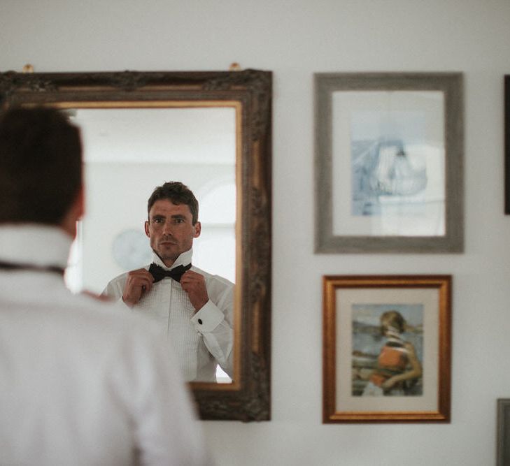 Groom In Black Tux By Marc Wallace For Black Tie Wedding Image By James Frost