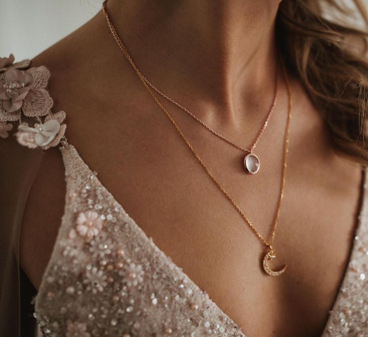 Crescent Moon Necklace From Carrie Elizabeth Jewellery // Image By James Frost Photography