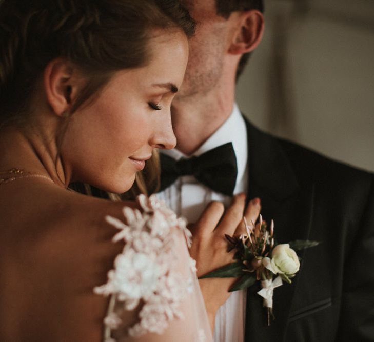 Blush Pink Tulle Wedding Dress By Julita London // Image By James Frost