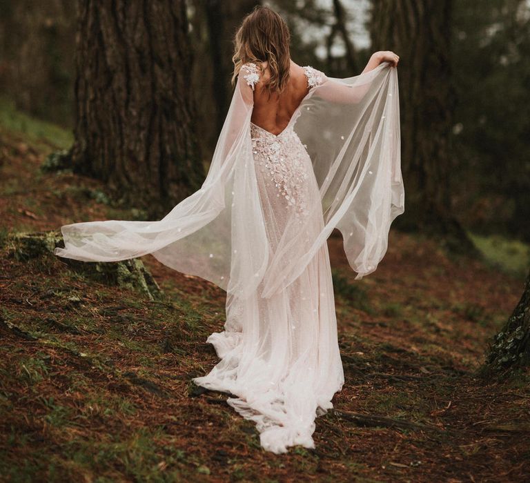 Blush Pink Tulle Wedding Dress By Julita London // Image By James Frost