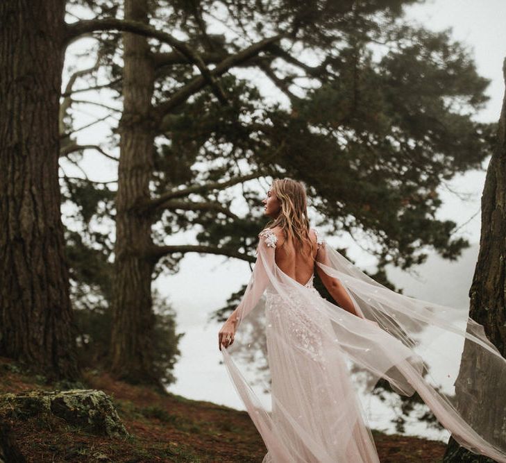 Blush Pink Tulle Wedding Dress By Julita London // Image By James Frost