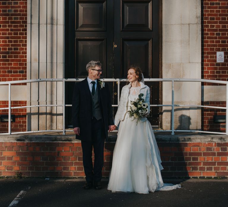 Winter Wedding at The West Reservoir Centre, Stoke Newington | Bride wears Maggie Sottero Dress | Bridesmaids in ASOS | Images by Remain In Light